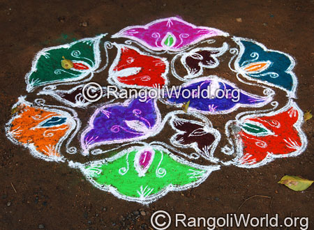 Simple flower kolam aug2014