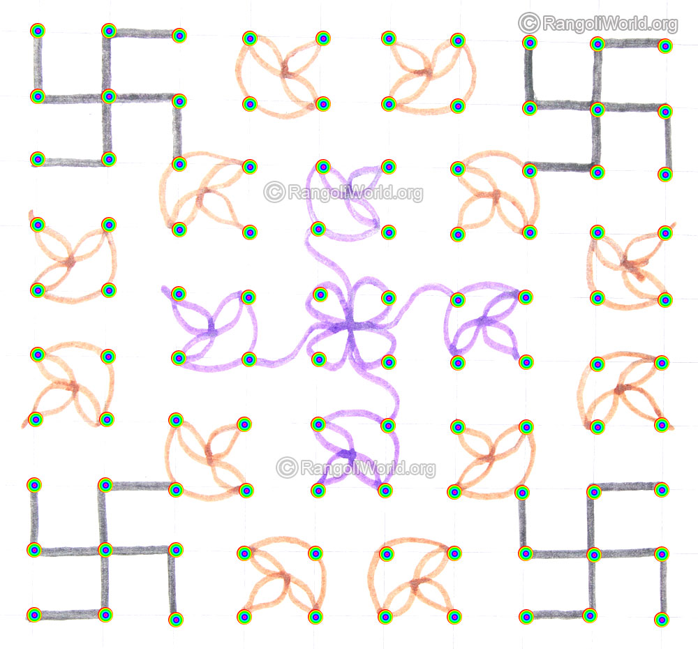 Deepam swastik kolam may1 2015 pencil outline