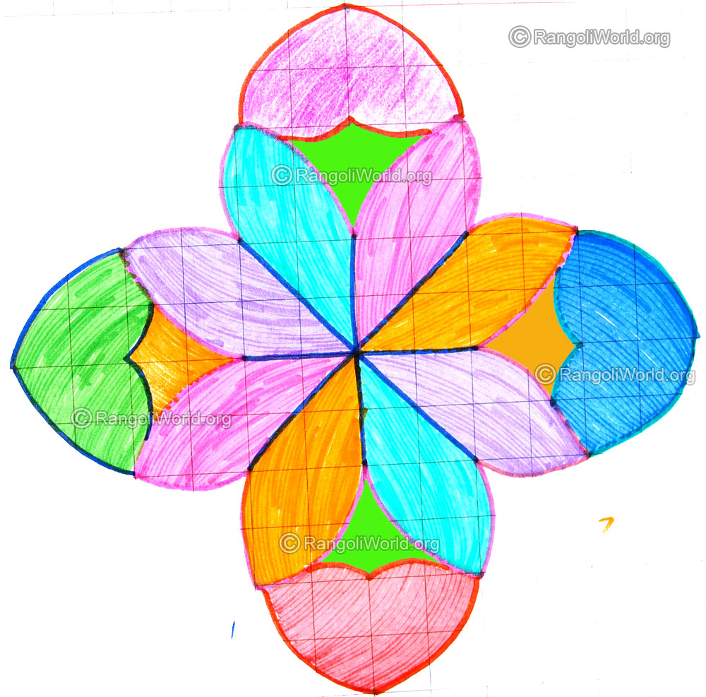 7 pulli flower kolam april24 2015