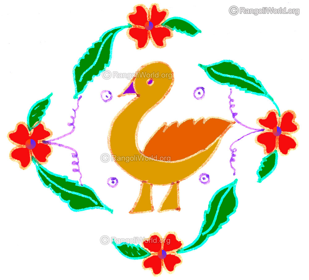Peacock kolam april24 2015