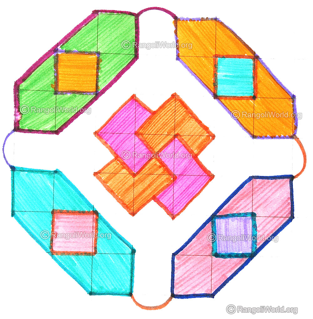 Swastik diamond kolam april24 2015
