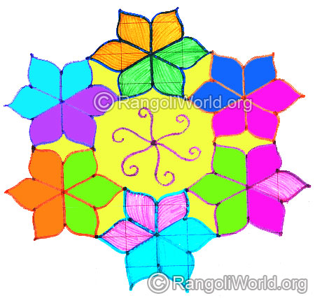 Star flower kolam april24 2015