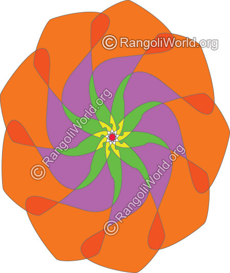 Surya pooja rangoli for everyday