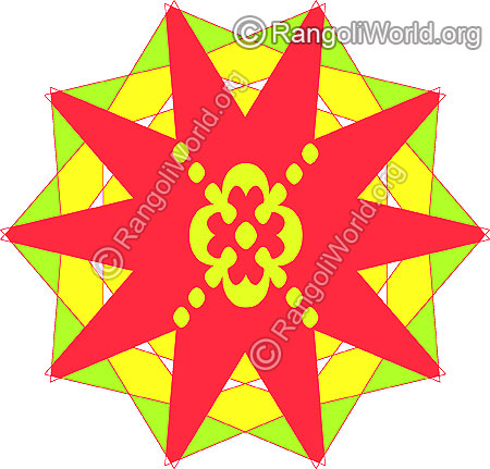 Freehand pooja rangoli for home