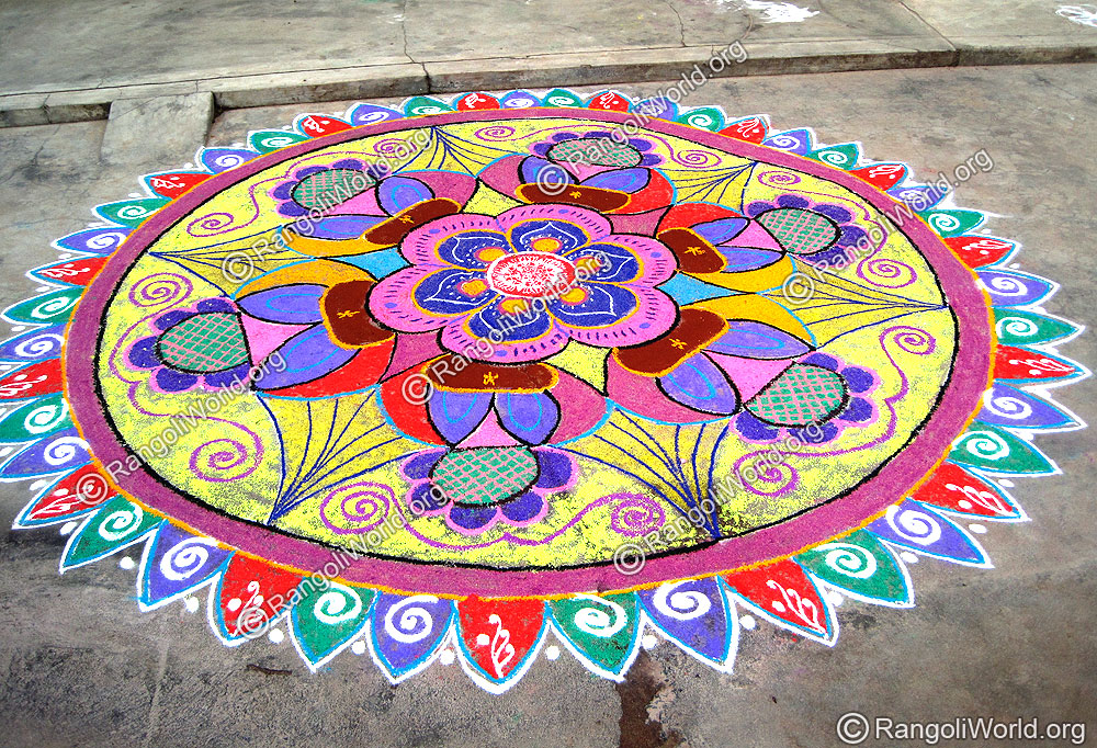 Blooming Flowers Rangoli