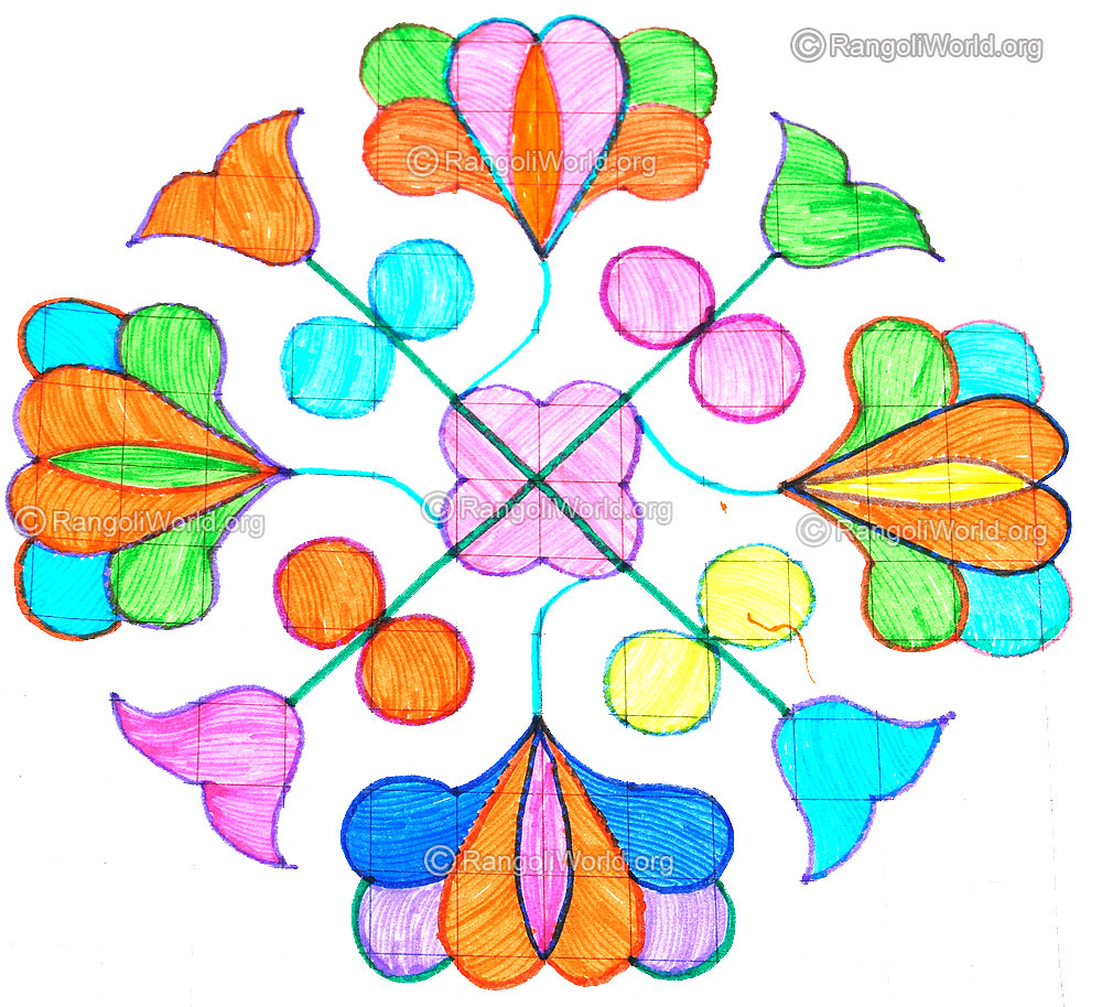Beautiful blooming flowers kolam aug14 2015