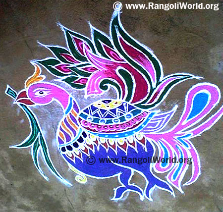 Swan rangoli