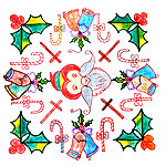 Santa claus kolam designs