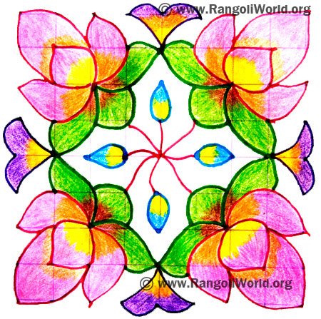 Rose Flower Kolam