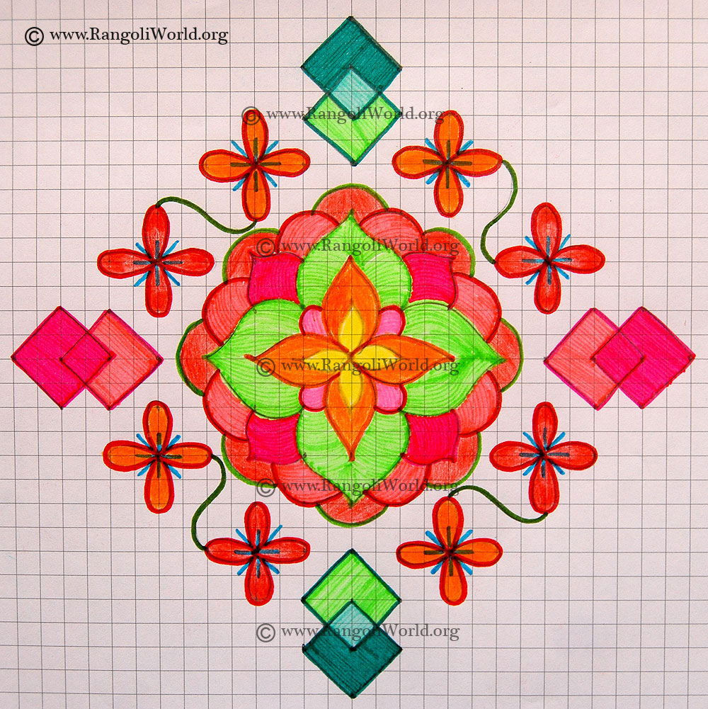 Diamond Flower Kolam