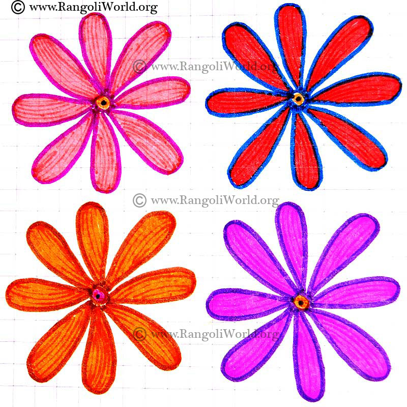 Flower kolam