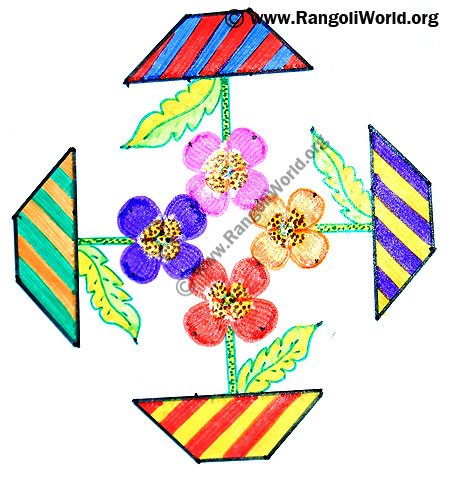 Flower Pot Kolam