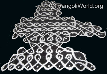 Shiva linga shivaratri dots neli kolam