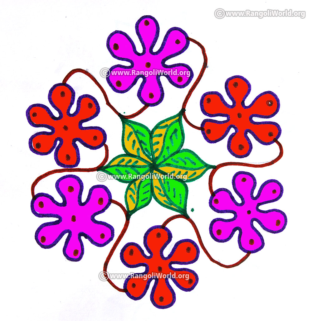 Flowers kolam design jan 2017
