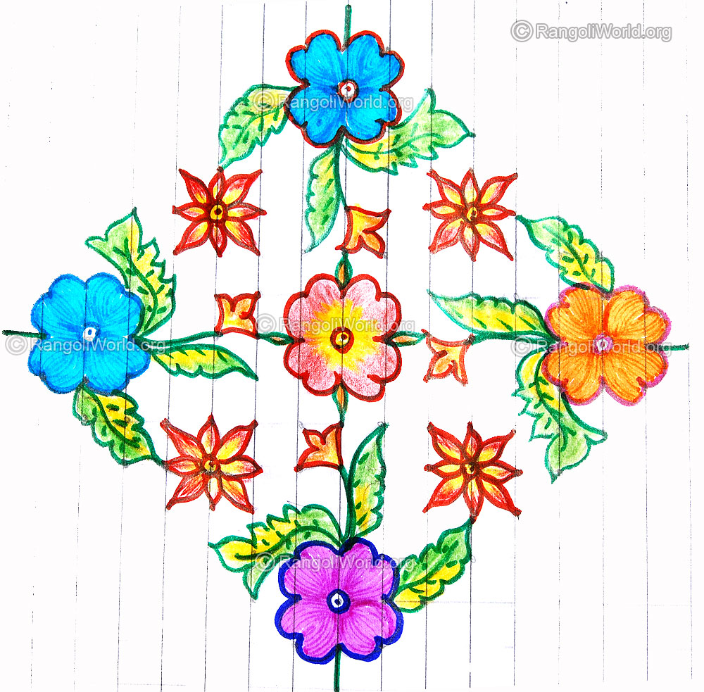 Star with karthigai deepam kolam jan1 2015