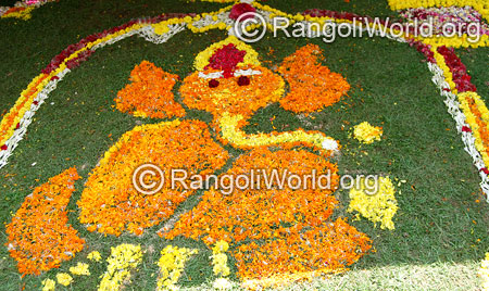 Onam festival flower rangoli 17