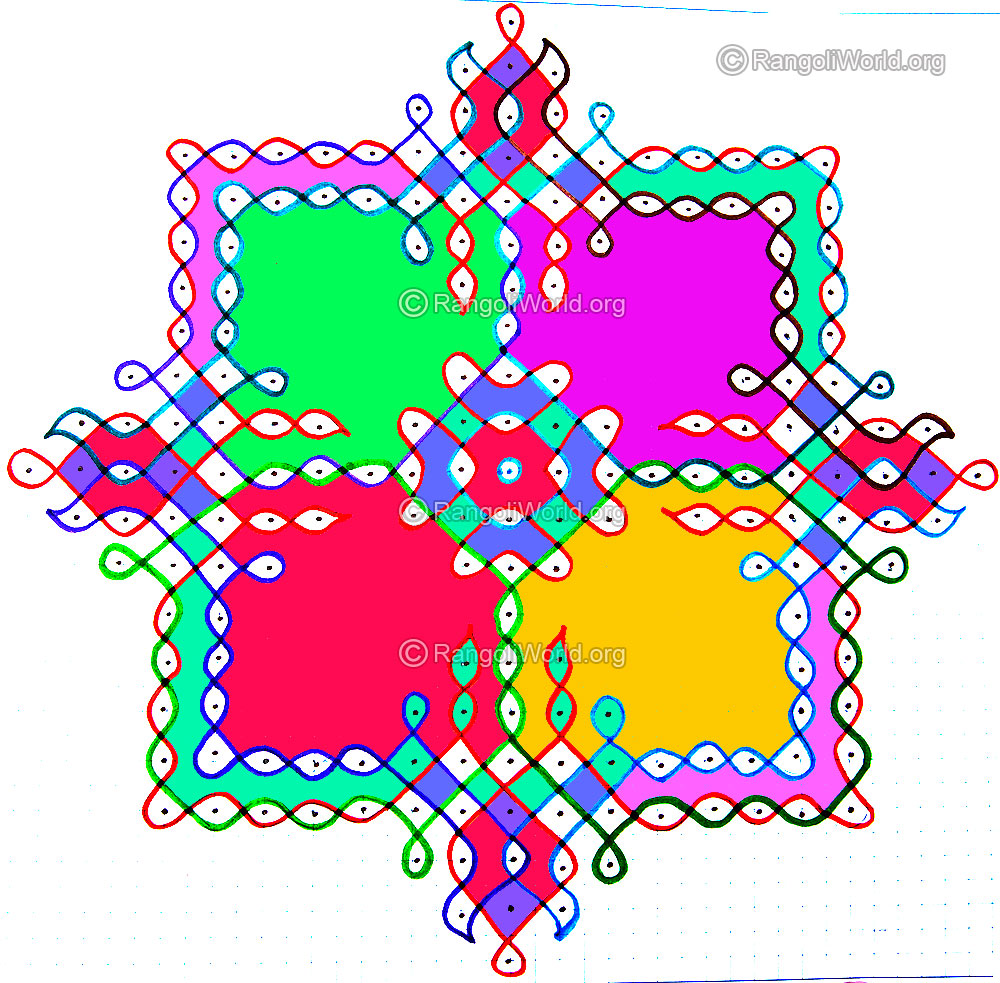 21 to 1 parallel dots sikku kolam