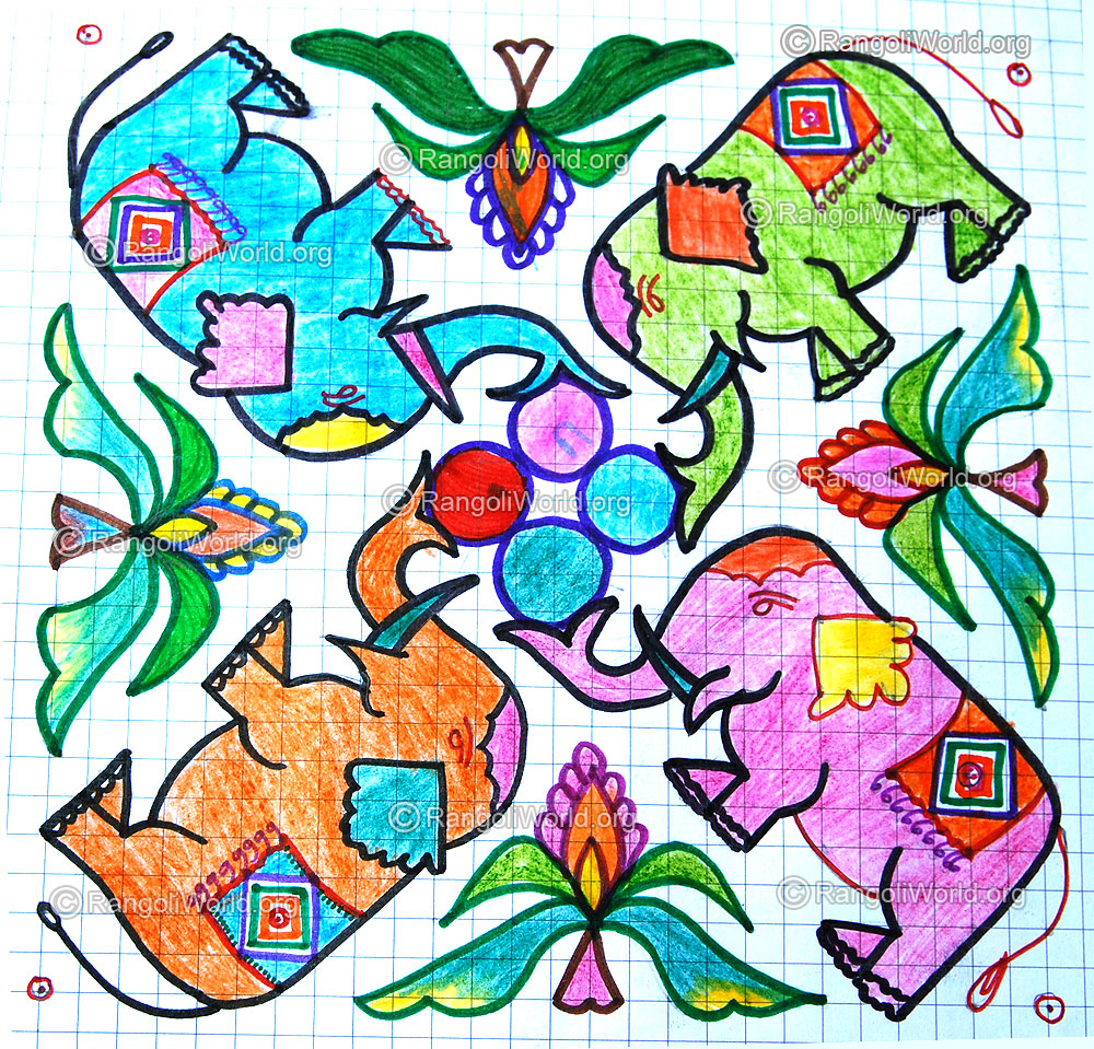 Thai pongal kolam