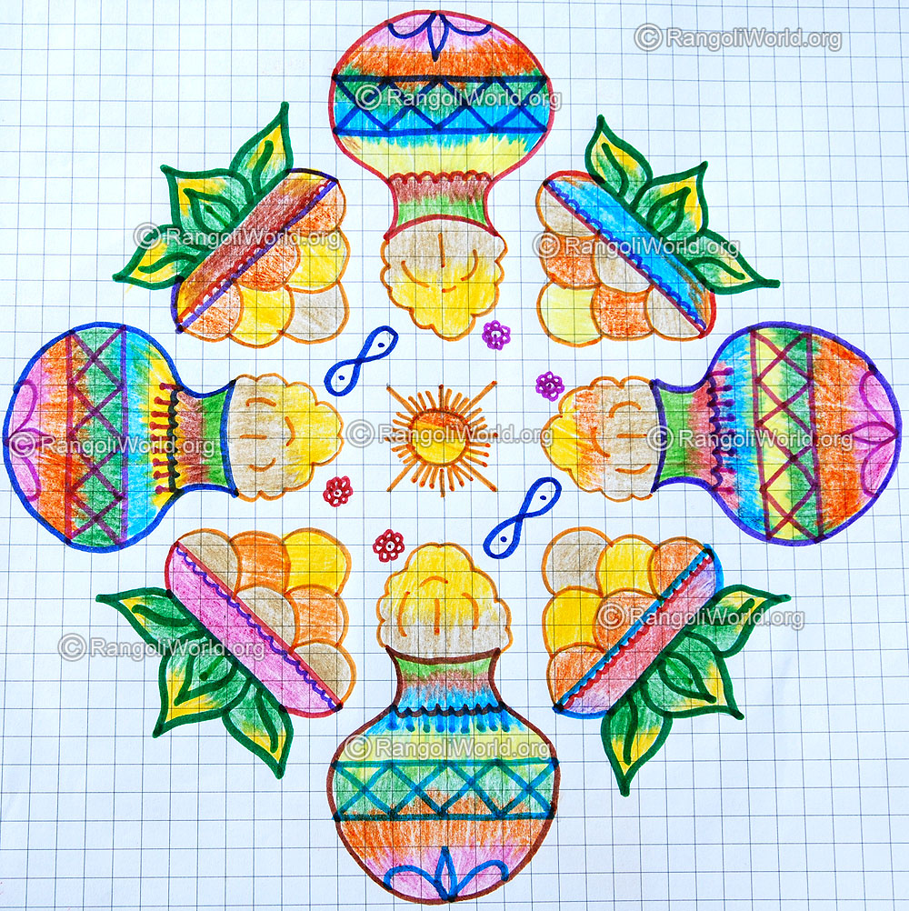 Pongal and sweets kolam