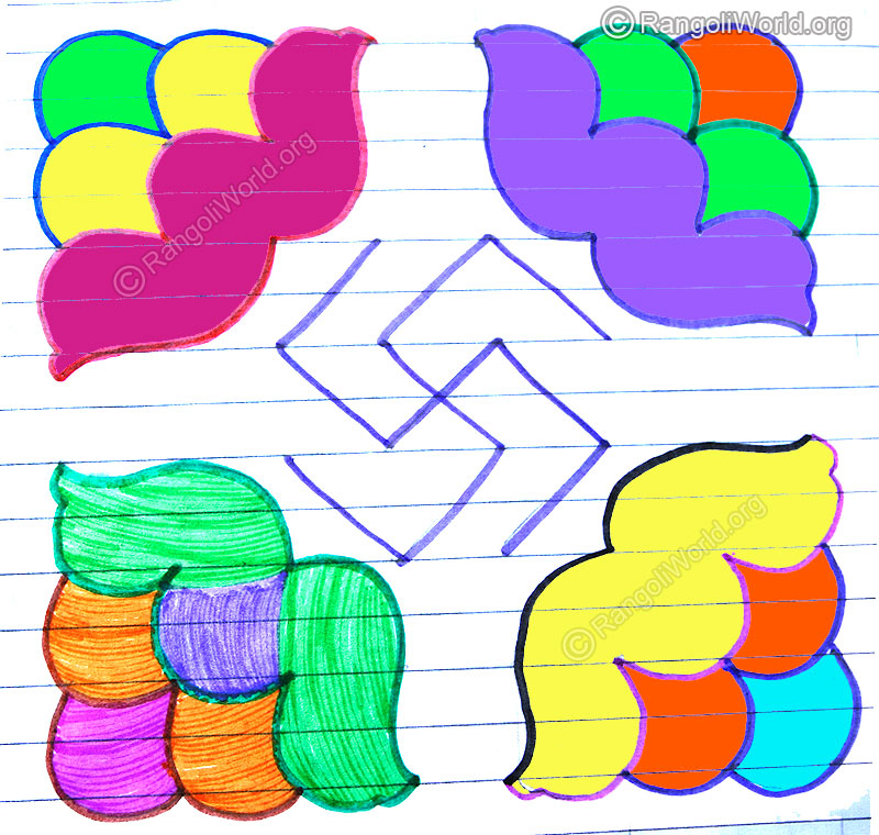 Sweets with swastika kolam