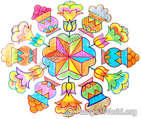 Thai pongal kolam