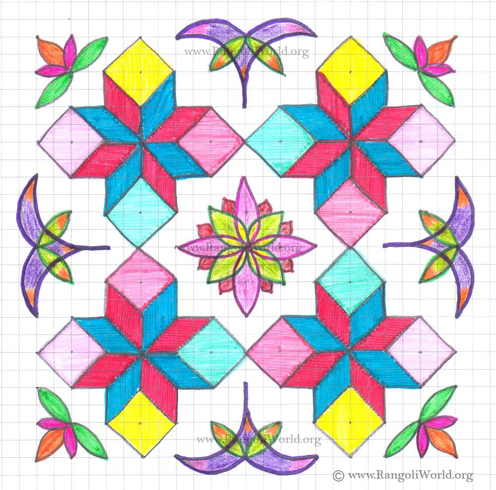 Flowers Diamond Kolam