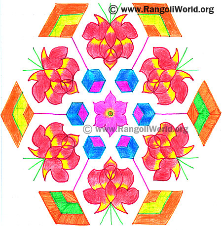 Rose Diamond Kolam