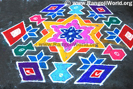 Diamond Flower Rangoli