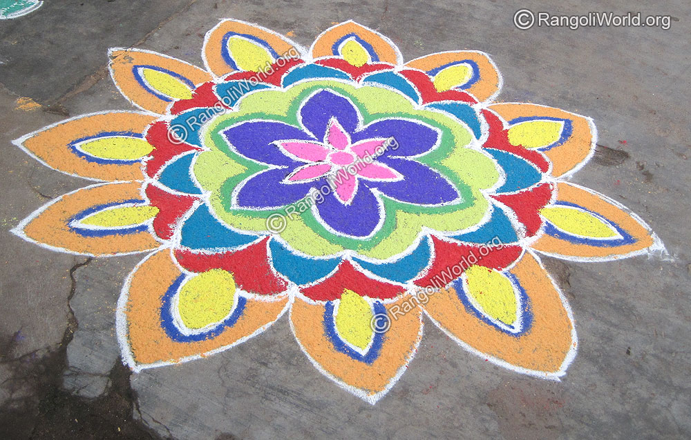 Flower Rangoli Feb 2010