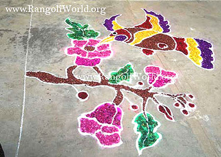 Woodpecker Rangoli