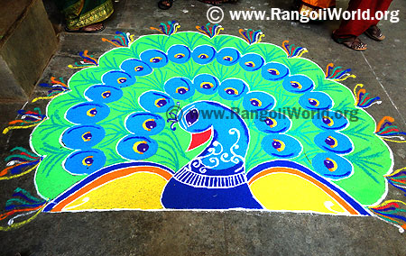 Peacock Rangoli