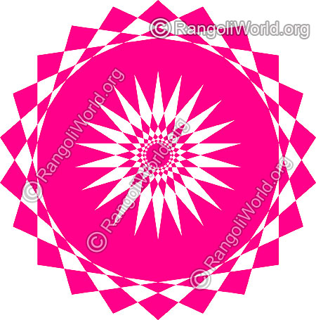 Surya pooja temple rangoli